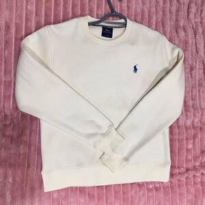 Ralph Lauren Ivory Pullover with Blue Emblem